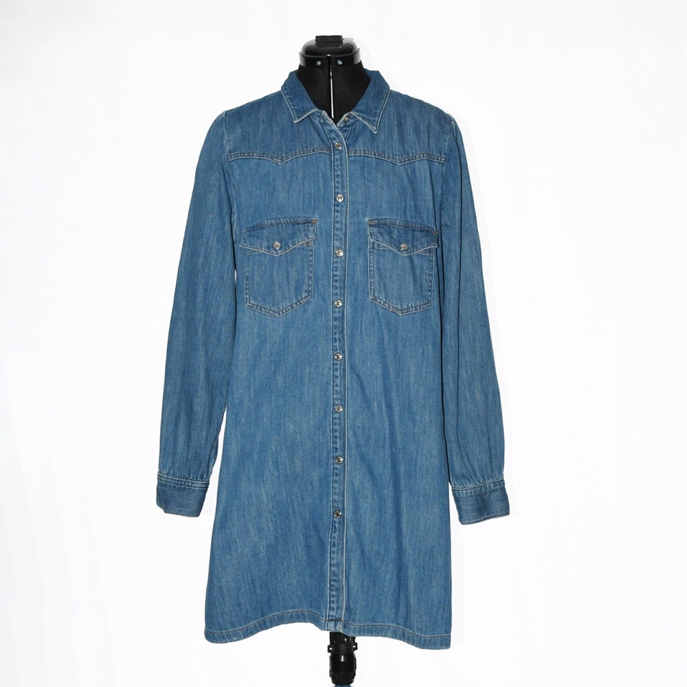 Button Shirt Dress Ranch Country Rodeo